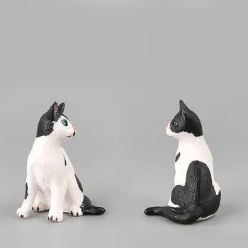 Modeliavimo Mini Katė Gyvūnų Modelio, Mažosios plastikos Miniatiūrinės Statulėlės namų Puošybos Reikmenys, Dovanos Vaikams Žaislų Statula