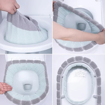 Moliūgų formos šiltas ir mielas tualetas pagalvėlė universalus kvėpuojantis klozeto, tualeto dangtis virtuvės ir vonios reikmenys