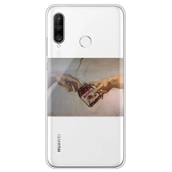 Mona Lisa Meno David linijos, Tapybos Atveju Huawei Honor 9S Žaisti 9A X10 5G 8X 10i P20 30 P40 Lite E Pro P Smart 2019 2020 Fundas