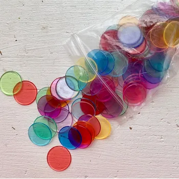 Montessori Mokymo Ugdymo Matematikos Žaislai 100vnt Mokymosi Išteklių Spalvų Plastikinės monetos Bingo Chip Vaikai Vaikai Klasėje Prekes