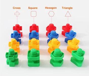 Montessori Mokymo Švietimo Matematikos Žaislai Smart Kiaušiniai / Plastiko Varžtai/Geometrija Blokai 3D Dėlionė Baby Vaikų Žaislas