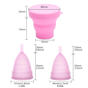 Moteriška Higienos Menstruacijų Taurės Medicininio Silikono Menstruacinis Puodelis Sterilizer Moterų Lady Cup Sterilizuoti Moterims Menstruacijų