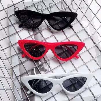 Moterų akiniai nuo saulės prabangos prekės vintag trikampis cat eye akiniai nuo saulės 