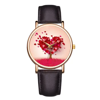 Moterų Laikrodžiai Mados Odos Riešo Žiūrėti Moterų Laikrodžiai Ponios Žiūrėti Širdies Medžio Laikrodis Dovanos zegarek damski Relojes Mujer 2020 m.