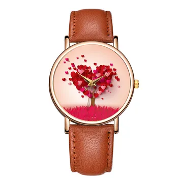 Moterų Laikrodžiai Mados Odos Riešo Žiūrėti Moterų Laikrodžiai Ponios Žiūrėti Širdies Medžio Laikrodis Dovanos zegarek damski Relojes Mujer 2020 m.