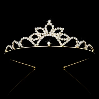 Moterų Mergina Vaikų Crown Princess Kristalų Rožančiai Vestuvių kalnų krištolas Lankelis Prom Dovanų Plaukų Papuošalai Apdaila