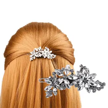 Moterų Nuotakos Bridesmaid, Kalnų Krištolas Gėlių Kristalų Plaukų Įrašą Šukos Papuošalai Gražūs Plaukų Segtukai Hairclips HairgripsHeadwear Žiburių