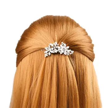 Moterų Nuotakos Bridesmaid, Kalnų Krištolas Gėlių Kristalų Plaukų Įrašą Šukos Papuošalai Gražūs Plaukų Segtukai Hairclips HairgripsHeadwear Žiburių
