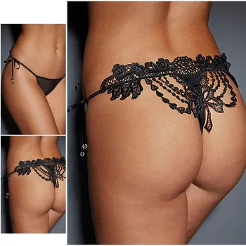 Moterų Seksualių Nėrinių Lankas-Mazgai Kelnaitės apatinės Kelnės Bikini Kelnaitės, apatinis Trikotažas ir gražus apatinis trikotažas Karšto parduoti produktą Kelnės 2018 m.