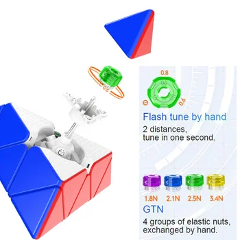Moyu meilong 3x3 Piramidę, Kubą Stickerless Greitis Magic Cube Švietimo Žaislas