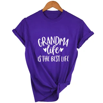 Močiutė Gyvenime Yra Geriausias Gyvenimo T-Shirt Geriausias Gyvenimo Grafinis Tee Močiutė Būti Dovana Grunge Vintage Marškinėliai Stilingas Vintage Drabužių Viršų