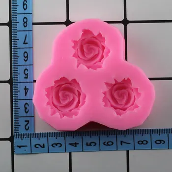 Mujiang Rožių Gėlių Tortas Silikono Formos Keksiukų Minkštas Tortas Dekoravimo Priemonės, Šokoladiniai Saldainiai, Pelėsis 3D Amatų Muilo Formų