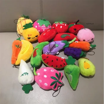 Multi Dizaino - Mini Dydis 5-9cm Mažai Vaisių ir Daržovių pasirinkimas - Pliušinis Įdaryti Žaislas , keychain pakabukas pliušinis lėlės, žaislai