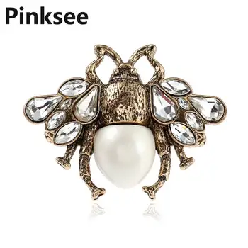 Multi-Layer Asmenybės Vabzdžių Žiedas Crystal Bičių Atidarymo Žiedas Derliaus Imituojamas Pearl Žiedai, Moterų Papuošalai, Aksesuarai