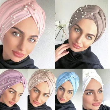 Musulmonų medvilnės turbaną hijab variklio dangčio arabų apvyniokite galvą rait moterų indijos, afrikos rait Twist lankelis turbante mujer