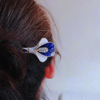 Muylinda Kinų Stiliaus Emalio Ventiliatorius, Plaukų Stick Moterų Kostiumas Klasikinis Metalo Žavesio plaukų segtukai Papuošalai