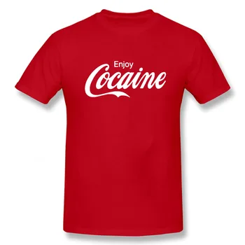 Mėgaukitės Kokaino T-Shirt Mados Juokingi Gimtadienio Medvilnės, trumpomis Rankovėmis, T Marškiniai Priežastinis O-kaklo Viršūnes Tees Hip-Hop Negabaritinius