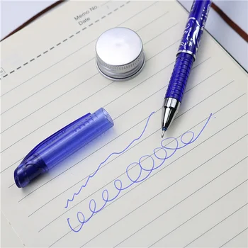 Mėlyna trinamos pen rinkinys gelio rašiklis 10 šerdelės, 1 Trintukas stick Studentų raštinės reikmenų rinkinys