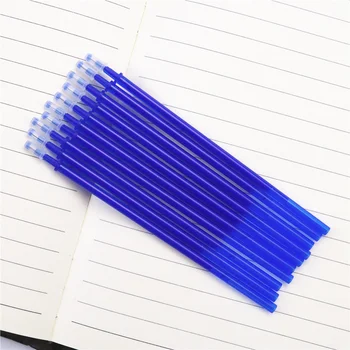 Mėlyna trinamos pen rinkinys gelio rašiklis 10 šerdelės, 1 Trintukas stick Studentų raštinės reikmenų rinkinys