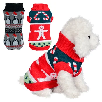 Naminių Šunų drabužius Megztus drabužius šunims, Kostiumų Rudens Žiemos Mažylis Šiltas Megztinis Kalėdų Briedžio Kailis dėl Smulkaus ir Vidutinio šunys