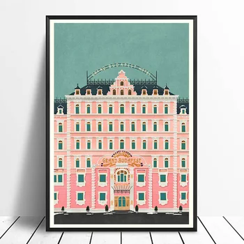 Namų Dekoro Šiaurės šalių Sienos Meno Tapybos Grand Budapest Hotel Vintage Klasikinis Filmas HD Spausdinti Plakatai Modulinės Nuotrauką Drobė Miegamasis