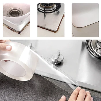 Namų virtuvėje juosta kriaukle skirtumas vandeniui pelėsių, stipri, lipni, skaidri juosta vonios kambarys skirtumas lipnios vandens sandarinimo priemonė