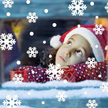 Namų Vitrina Kalėdų Snaigės Lipdukai Žiemos Stiklo Sienų Lipdukai Vaikų Kambario Kalėdų Dekoro Namuose Naujųjų Metų aplinkosaugos ¾enklelis