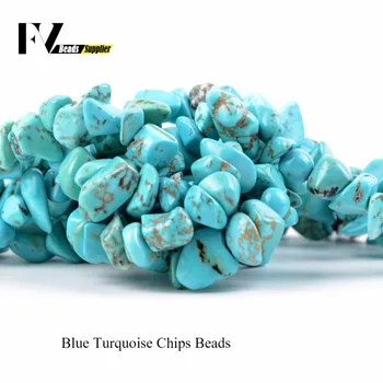 Natūraliai mėlyname Turquoises Drožlių Granules Needlwork Papuošalai Priėmimo 5mm-8mm Nereguliarus Žvyro pusbrangių Akmenų 