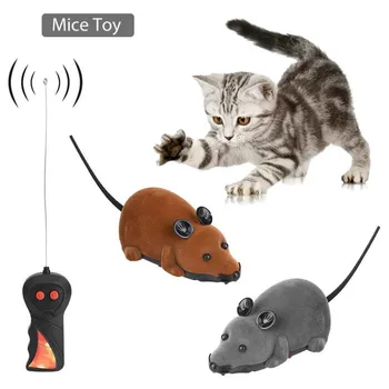Nauja Katė Žaislai Nuotolinio Valdymo Wireless RC Modeliavimo Pelės Žaislas Elektroninių Žiurkių, Pelių Žaislas Kačiukas Katė Naujovė Žaislų