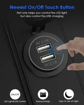 NAUJAS 12/24 V 3.1 Dual USB Automobilinis Įkroviklis Su LED Ekranas, Universalus Mobiliojo Telefono ir Automobilinio Įkroviklio Lizdas USB Dual Greitai Charing Uosto