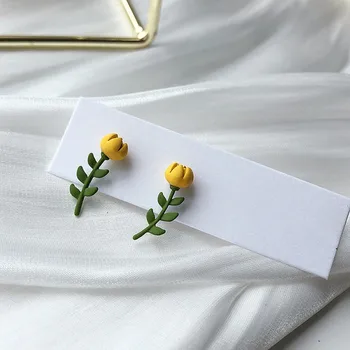 Naujas 2020 sutartis Šviežias saldus gėlių mados Moterų Stud auskarai korėjos elegantiškas temperamentas maži auskarai Papuošalai