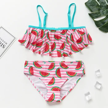 Naujas 2021 Kūdikių Mergaičių Maudymosi kostiumai 2~10 Mergaičių maudymosi kostiumėlį Dviejų dalių Vaikams maudymosi Kostiumėliai, Biquini Infantil Bamblys Mergaičių Plaukimo apranga