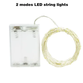 Naujas 2M 5M 10M LED String Žibintai Vandeniui 3 režimai 
