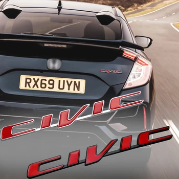 Naujas 3D Metalo Civic logotipas, Emblema, Galiniai Ženklelis Automobilių Kamieno Lipdukas Automobilio Stiliaus Honda Civic Mugen Sutarimu Odyssey DŽIAZO CRV Tinka