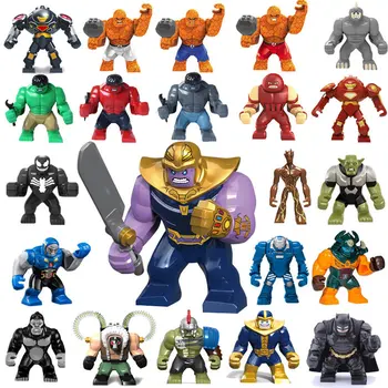 Naujas Didelis Decool Thanos Didelių Stabdžių Nuodai Riaušių Pjautynės, Green Lantern, Hulk Buster Goblin Dalykas, Statyba Akmenys Duomenys Žaislas Vaikams