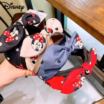Naujas Disney Mickey Mouse Mergina Plaukų Priedai, Ratlankiai Mielas Animacinių Filmų Kūdikio Merginos Bowknot Lankelis Minnie Dot Vaikų, Moterų Galvos Apdangalai