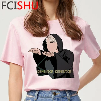 Naujas Juokingi Draco Malfoy Estetinės Marškinėlius Moterims Kawaii Mielas Anime Grunge T-shirt Harajuku Ullzang Marškinėlius Derliaus Viršuje Tees Moteris