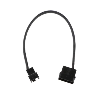 Naujas Kabelis 4-Pin Molex Vyras Į 3-Pin/4-Pin PWM Vyrų Rankovėmis Ventiliatorius Extension Adapter Cable hot