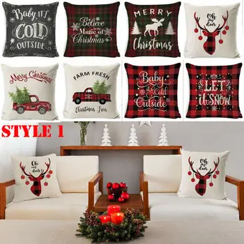 Naujas Kalėdų pagalvėlė padengti 45*45 Užvalkalas sofos pagalvėlių Pagalvių užvalkalai Medvilniniai Skalbiniai pagalvių užvalkalus Namų Dekoro Dovanos