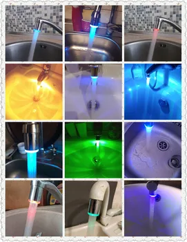 NAUJAS Led Nakties šviesos rgb maišytuvas creative vandens lempa, dušo lempos romantiška 7 spalvų maudymosi namų vonios kambarys dekoratyvinis apšvietimas