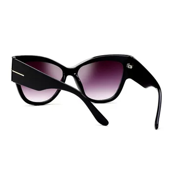 Naujas Mados Cat Eye Akiniai nuo saulės Moterims Prekės ženklo Dizaineris Negabaritinių Rėmo Derliaus Gradientas Saulės Akiniai oculos de sol UV400