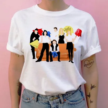 Naujas mados draugėms TV šou T-shirt animacinių filmų spausdinti grunge T-shirt streetwear T-shirt vasaros 90s ponios T-shirt top marškinėliai