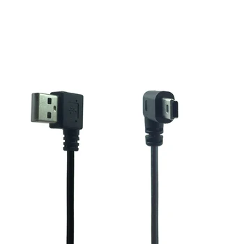 Naujas Mini USB Vyrų 90 Laipsnių Kampu į Kairę į USB Vyrų Dešinę Kampu Kabelis Sinchronizuoti Duomenis Mokestis 0,2 m