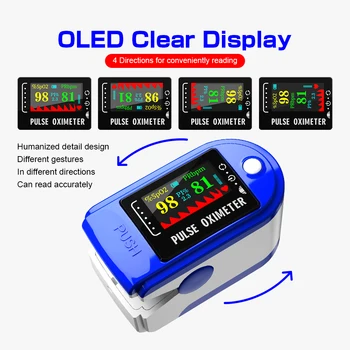 Naujas Monitorius OLED ekranas Kraujo Deguonies Piršto Pulse Oximeter + Sveikatos Rankos Automatinis Kraujo Spaudimo Monitorius + Skaitmeninis Termometras
