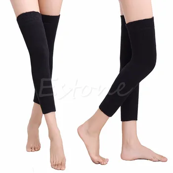 Naujas Moterys Vyrai Šiltų Kašmyro Vilnos Kelio Šildytuvus Kojos Šlaunies Aukštos Trinkelėmis Legging 4 Spalvos