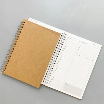 Naujas Notebook Darbotvarkės Planavimo Dienoraštis Savaitės Spiralės Organizatorius Libretas Pastaba Knygos Mėnesio Kraftpopieris Tvarkaraštį Filofa Kanceliarinių Prekių