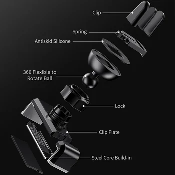Naujas Oro Angos Mount Automobilinis Telefono Laikiklis iPhone Samsung Automobilinis Laikiklis Reguliuojamas 360 Sukasi Atnaujinta Automobilinis Telefono Laikiklis Stander Stendas
