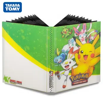 Naujas Pokemon Žaidimas Kortelių Albumas, Knyga TAKARA TOMY Animacinių filmų Anime Kolekcija Katalogą Turėtojas 80/240PCS Kortelės GX EX VMAX Vaikų Žaislas Dovana