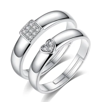 Naujas prabangus minimalistinio S925 atidaryti kelias pasirinkimas papuošalai pora sužadėtuvių, vestuvių dovana žiedas