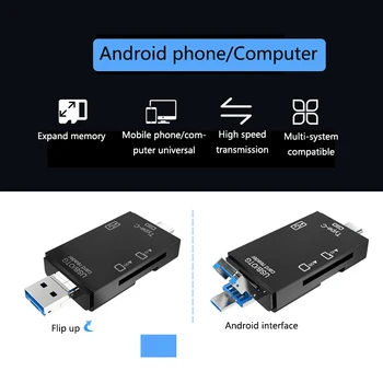 Naujas SD TF Kortelių Skaitytuvas USB 2.0 Micro USB 
